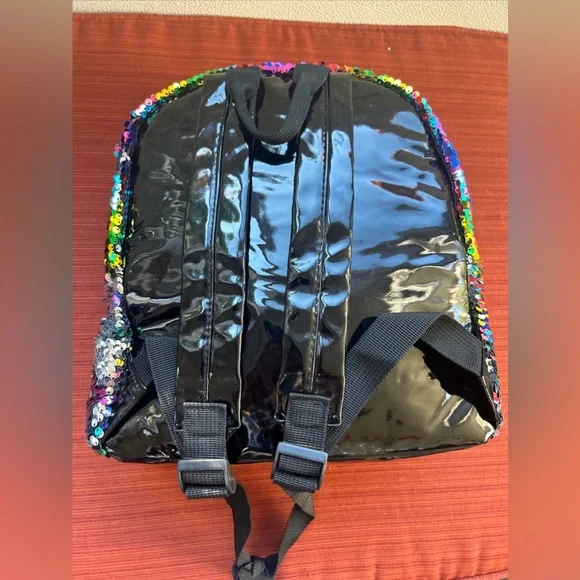 Streamline Multi Color Sequin Backpack 12” X 9” X 4” - Picture 6 of 8